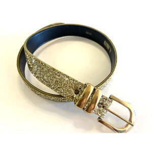 Beautiful A. Brod USA Vintage Gold Glitter Glammer Belt Gold Plated Buckle Sz S